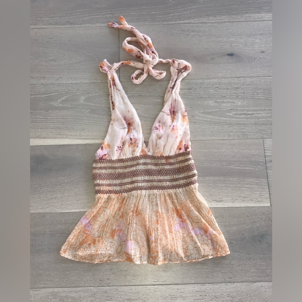 Free People Brinkley  Paisley Halter Size Small - Picture 3 of 7